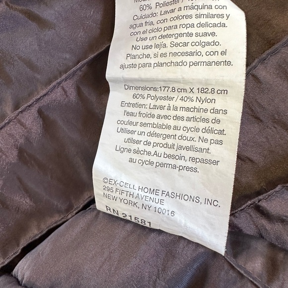 Brown Ruched Textured Shower Curtain - Picture 3 of 4